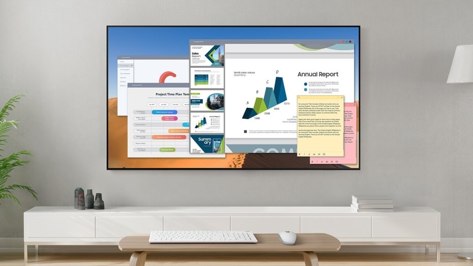 Samsung UE55TU7092UXXH zrcadlení displeje